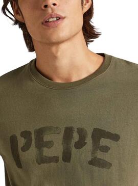 T-Shirt Pepe Jeans Rolf Verde per Uomo