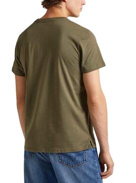 T-Shirt Pepe Jeans Craig Verde per Uomo