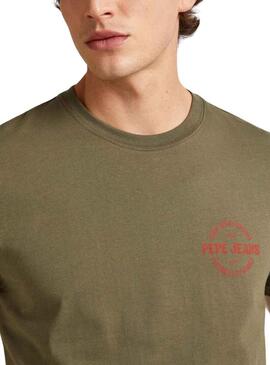 T-Shirt Pepe Jeans Craig Verde per Uomo