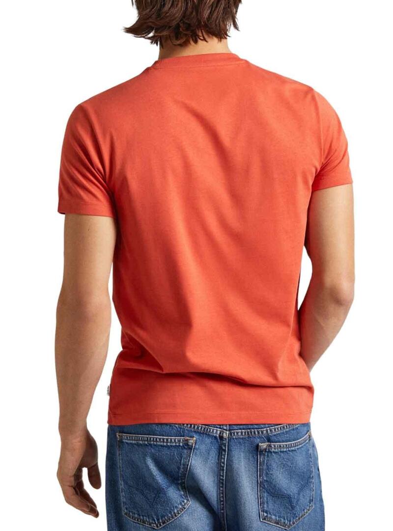 T-Shirt Pepe Jeans Conte Arancione per Uomo