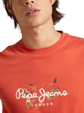 T-Shirt Pepe Jeans Conte Arancione per Uomo