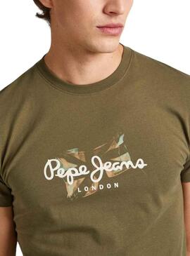T-Shirt Pepe Jeans Conteggio Verde per Uomo