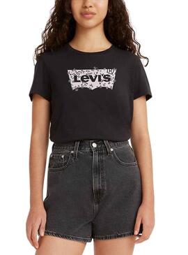 T-Shirt Levis The Perfetto Tee Leopard Nero