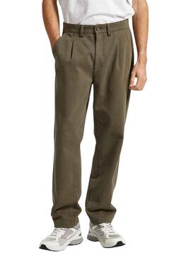 Pantaloni Pepe Jeans Chino Relaxed Verde Hombrr