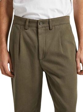 Pantaloni Pepe Jeans Chino Relaxed Verde Hombrr