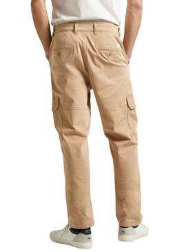 Pantaloni Pepe Jeans Cargo Regular Beige Uomo