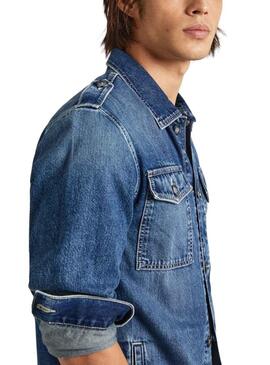 Overshirt Pepe Jeans Luka Denim per Uomo