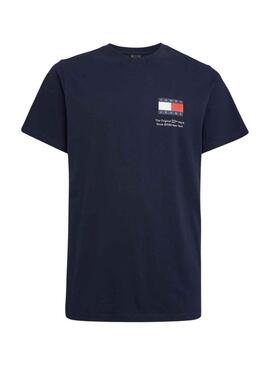 T-Shirt Tommy Jeans Slim Essential Blu Navy Uomo