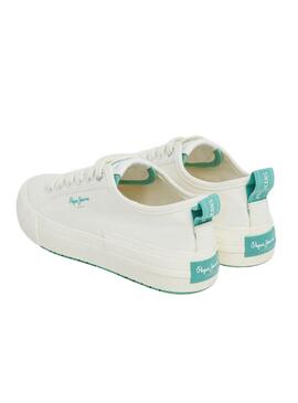 Sneakers Pepe Jeans Allen Fascia Bianco per Donna