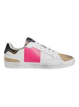 Sneakers Pepe Jeans Lane Elle Snake Bianco