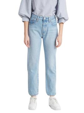 Pantaloni Jeans Levi's 501 Crop Ojai Blu Donna