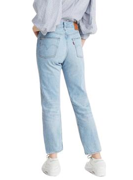 Pantaloni Jeans Levi's 501 Crop Ojai Blu Donna