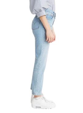 Pantaloni Jeans Levi's 501 Crop Ojai Blu Donna