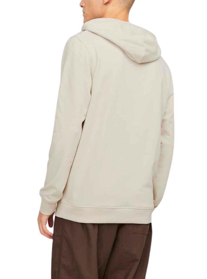 Felpa Jack & Jones Zuri Beige per Uomo