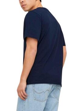 T-Shirt Jack & Jones Corp. Logo Blu Navy Uomo