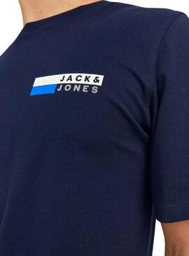 T-Shirt Jack & Jones Corp. Logo Blu Navy Uomo