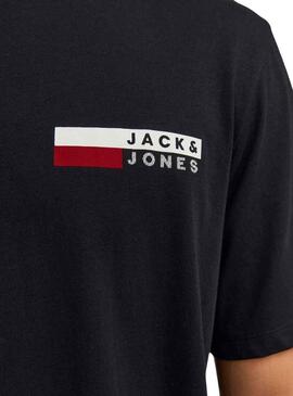 T-Shirt Jack & Jones Corp. Logo Nero Uomo