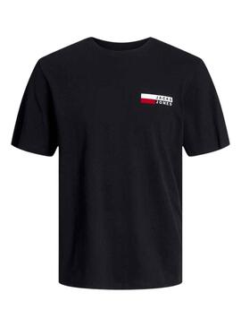 T-Shirt Jack & Jones Corp. Logo Nero Uomo