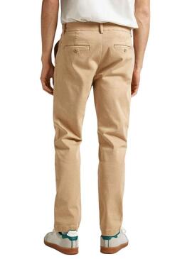 Pantaloni Pepe Jeans Slim Chino Beige Uomo