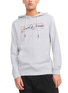 Felpa Jack & Jones Zuri Grigio per Uomo