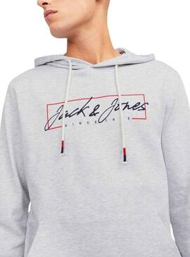 Felpa Jack & Jones Zuri Grigio per Uomo