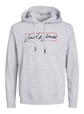 Felpa Jack & Jones Zuri Grigio per Uomo