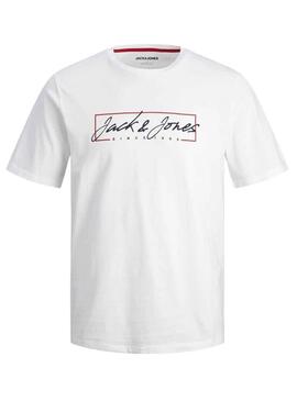 T-Shirt Jack & Jones Zuri Bianco per Uomo