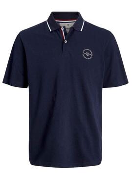 Polo Jack & Jones Blushield Blu Navy per Uomo