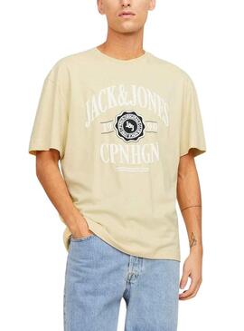 T-Shirt Jack & Jones Lucca Giallo per Uomo