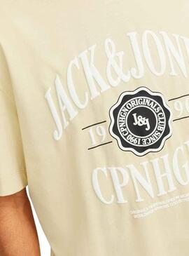 T-Shirt Jack & Jones Lucca Giallo per Uomo