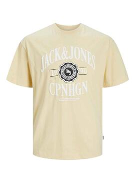 T-Shirt Jack & Jones Lucca Giallo per Uomo