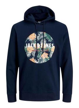 Felpa Jack & Jones Forma Chill Blu Navy Uomo