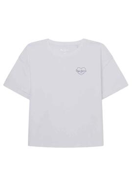 T-Shirt Pepe Jeans Nicky Bianco Per Bambina