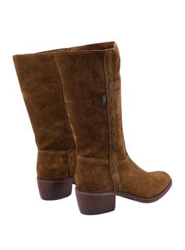 Stivale Dakota Boots Campera Baja Pelle Marrone Donna