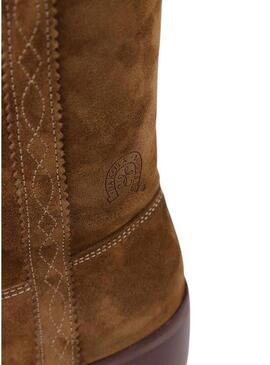 Stivale Dakota Boots Campera Baja Pelle Marrone Donna