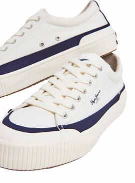 Sneakers Pepe Jeans Ben Band Bianco per Uomo