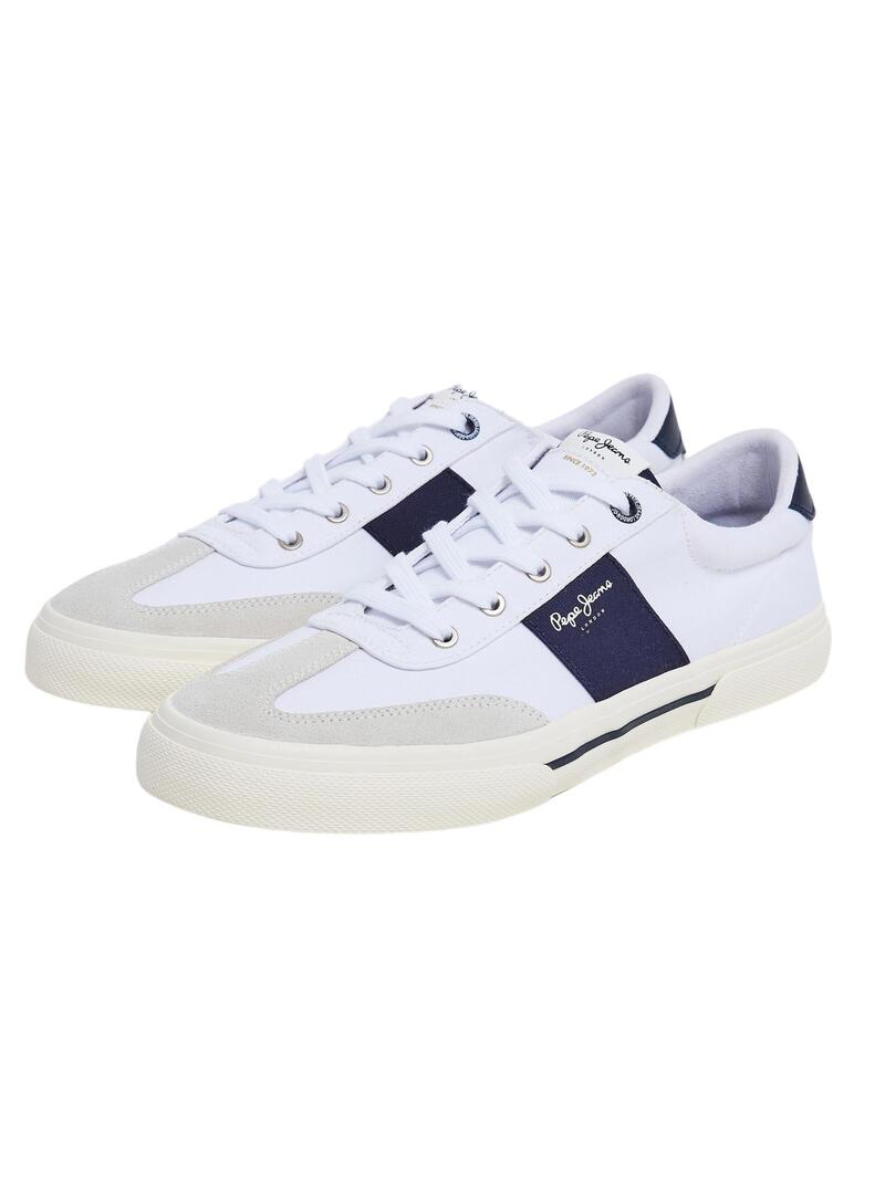 Sneakers Pepe Jeans Cinturino Kenton Bianco Uomo