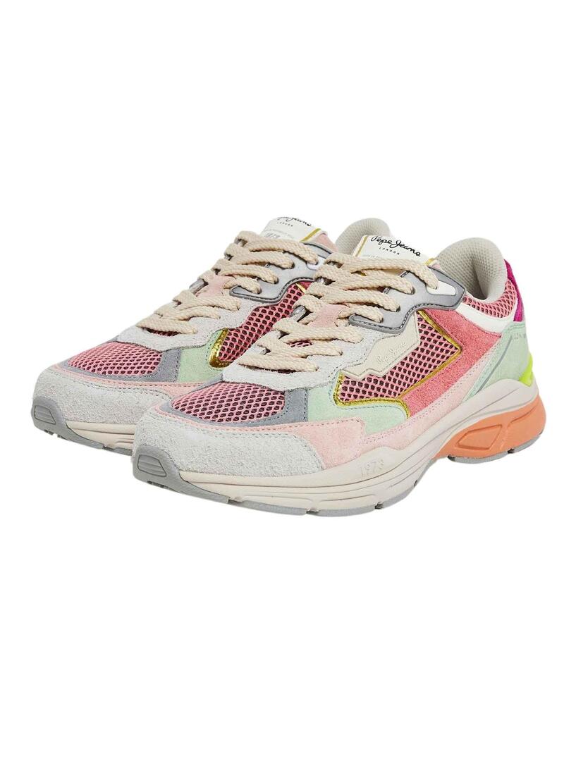 Sneakers Pepe Jeans Dave Rise Rosa per Donna