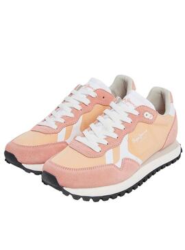 Sneakers Pepe Jeans Brit On Arancione per Donna