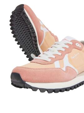 Sneakers Pepe Jeans Brit On Arancione per Donna