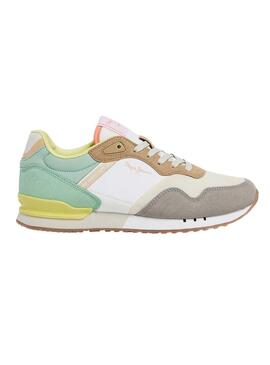 Sneakers Pepe Jeans London Urbano Grigio per Donna