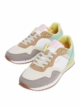 Sneakers Pepe Jeans London Urbano Grigio per Donna