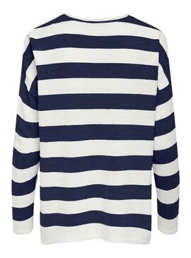 Pullover Only Amalia Strisce Blu Navy per Donna