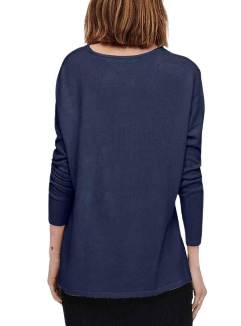 Pullover Only Amalia Blu Navy per Donna