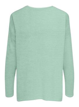 Pullover Only Amalia Verde V-Neck Verde Donna