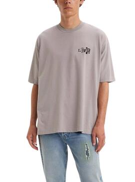 T-Shirt Levis Skate Grigio per Uomo