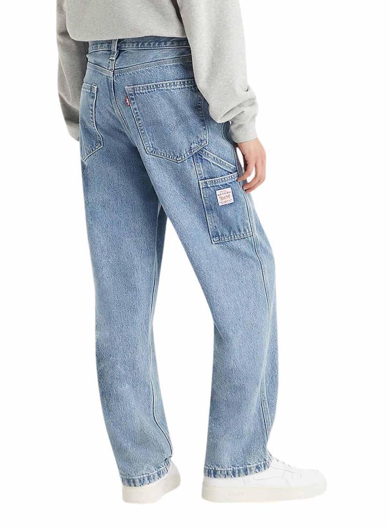 Pantaloni Jeans Levis 568 Supporto Loose Blu Uomo