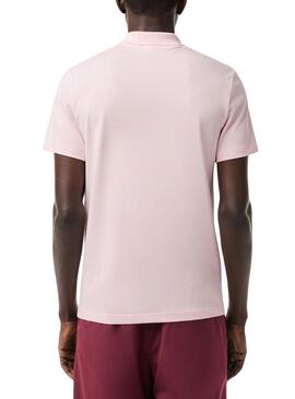 Polo Lacoste Stretch Rosa per Uomo