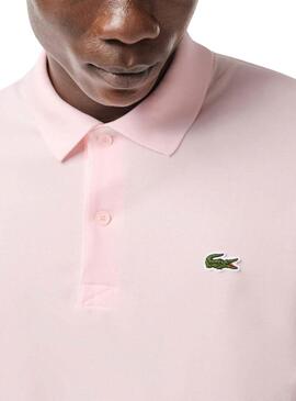 Polo Lacoste Stretch Rosa per Uomo