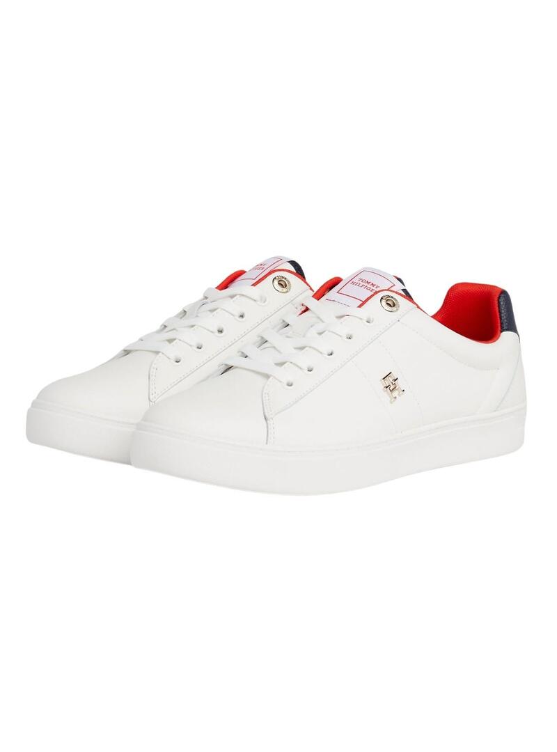 Sneakers Tommy Hilfiger Court Bianco per Donna